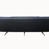 1960s leather 4-seater sofa