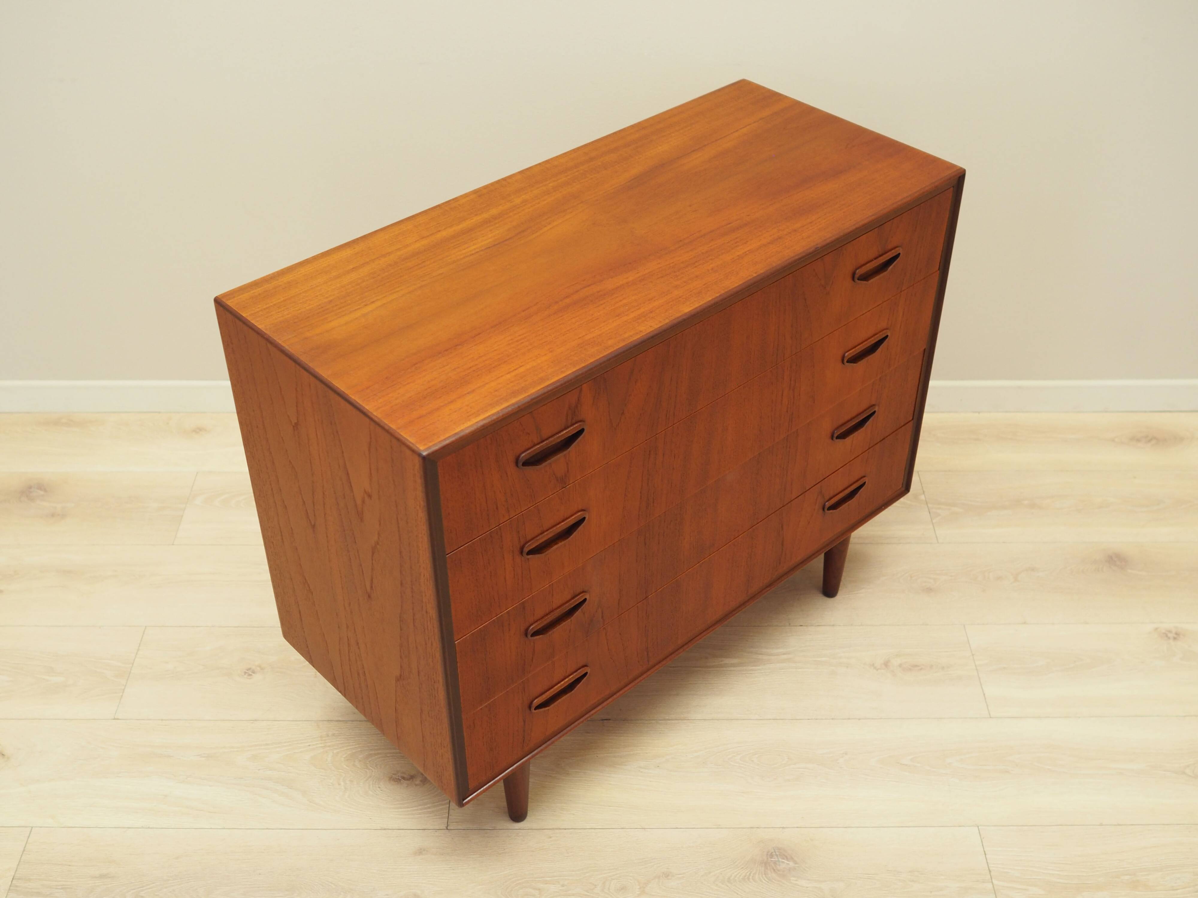 Teak chest of drawers, Danish design, 1970s, production: Denmark