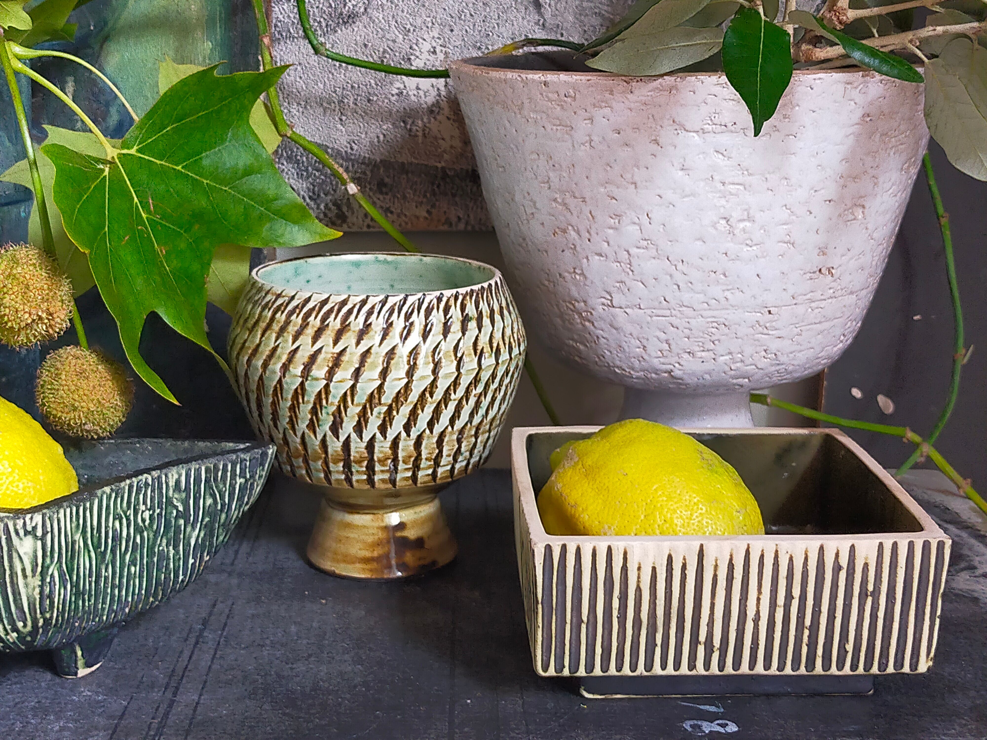 Vintage ceramic ikebana vase