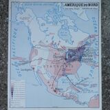 Rossignol School Map Poster: North America United States / South America.
