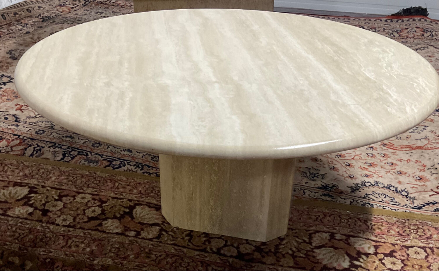 Vintage travertine coffee table from the 70s