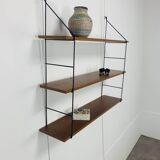 Etagère string, teck et métal, années 60