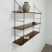 String shelf, teak and metal, 1960s
