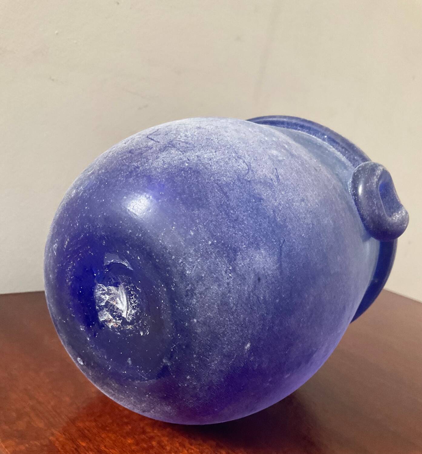 Cache pot vintage « Scavo » pâte de verre de Murano