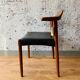 Lot of 4 wooden & skai chairs