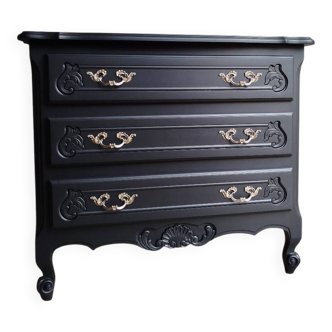 Vintage black chest of drawers