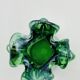 Sculptural blown glass vase from Bohemia attributed to Jan Beránek.