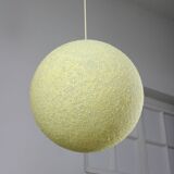 Vintage 1960s Granulate Ball Pendant Lamp: Mid-Century Modern Sphere Light