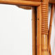 French Bamboo wall coat rack with large mirror, 1960
