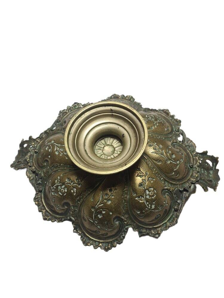 Art Nouveau fruit bowl on stand from Brothers Henneberg, Poland, 1900s