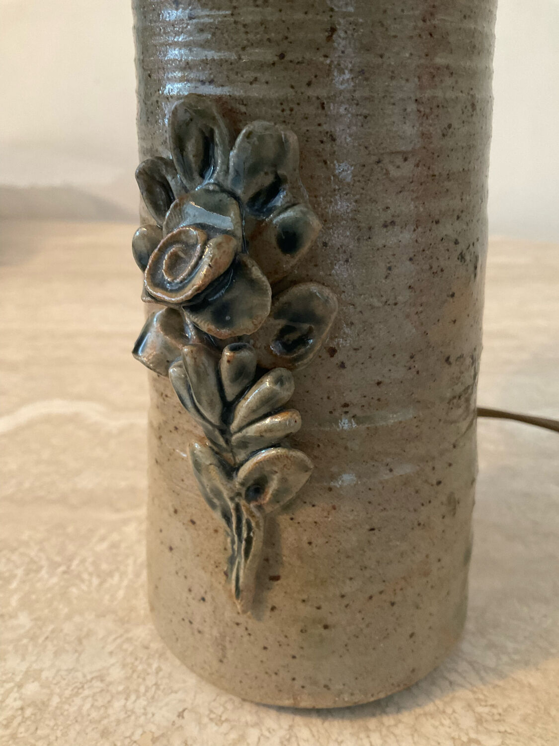 Vintage stoneware lamp from the 60s-70s