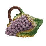 Pichet raisins en faïence peint main