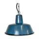 Industrial blue enamel pendant lamp, 1960s