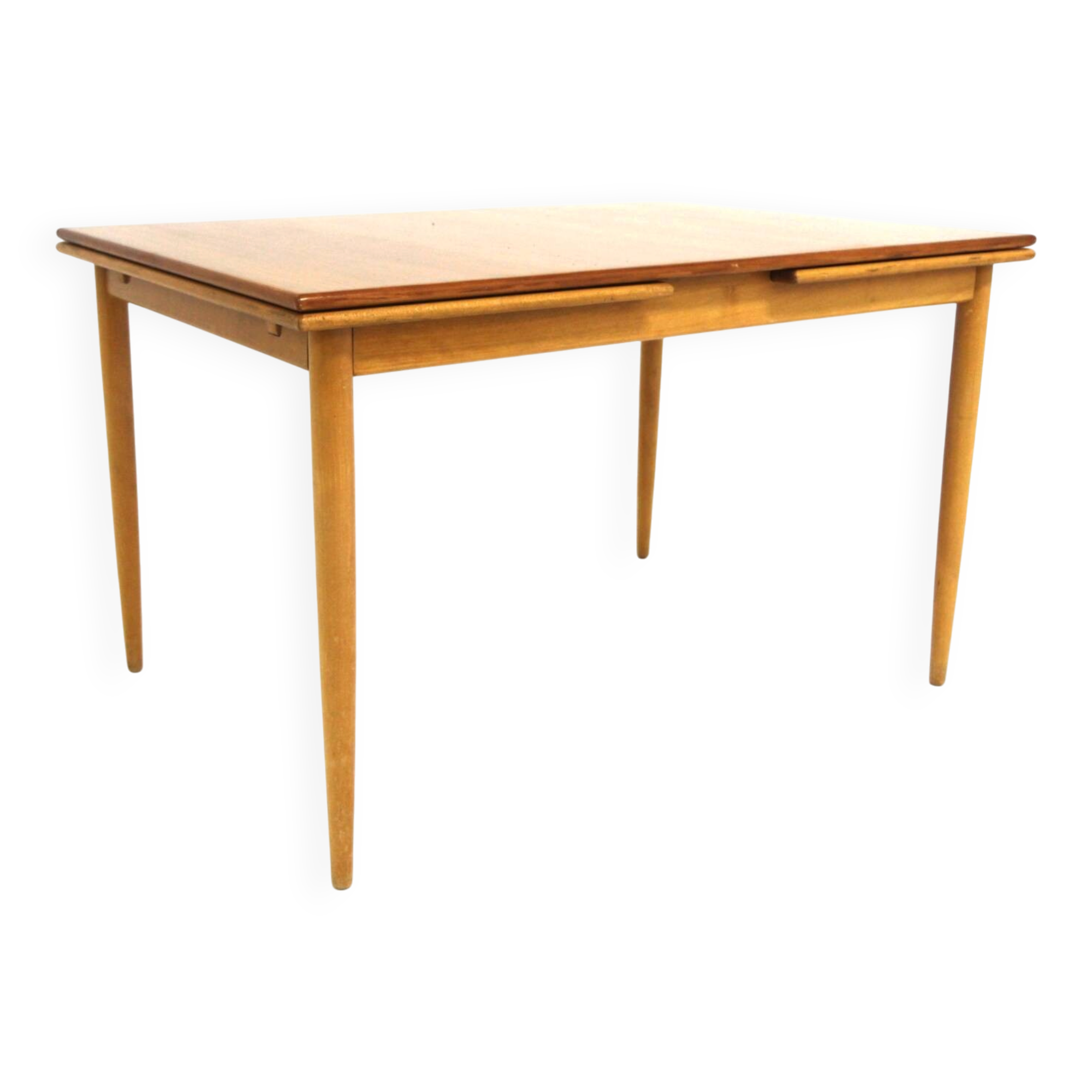 Table de salle à manger "portefeuille" en teck, Suède, 1960