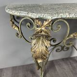 Wall console in wrought iron, 20th century