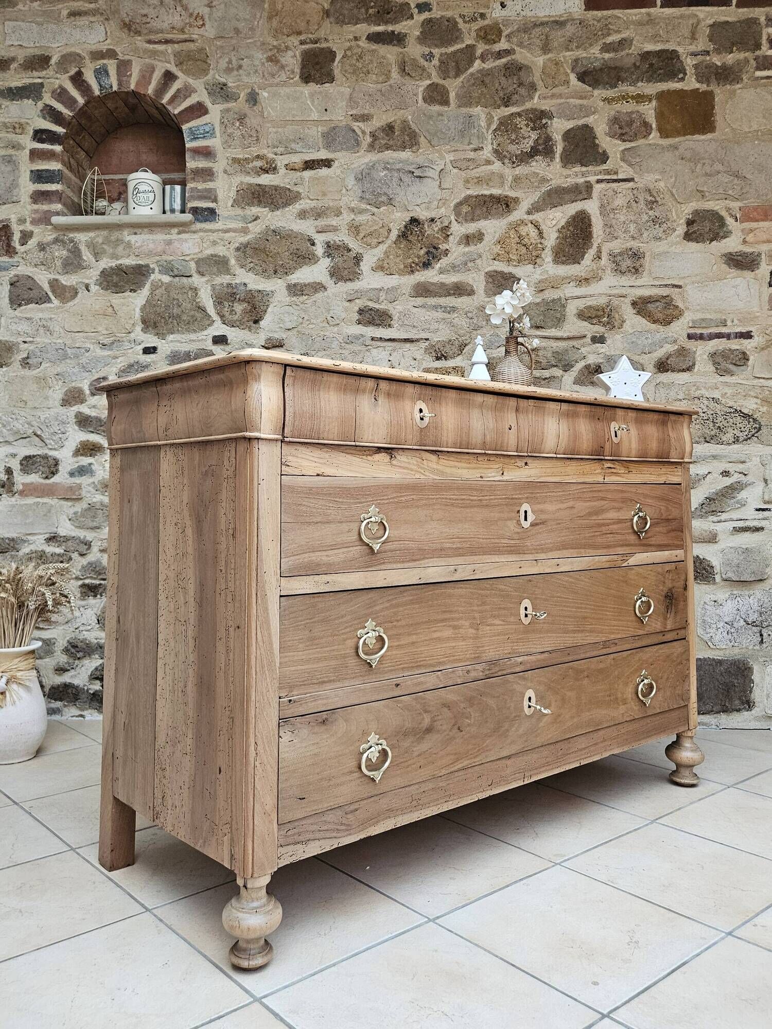 Antique walnut chest of drawers