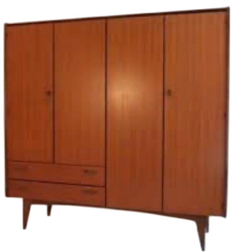 Armoire vintage scandinave en teck, secrétaire vintage en teck