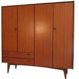 Armoire vintage scandinave en teck, secrétaire vintage en teck