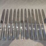 12 silver plated table knives, Christofle Atlantide model