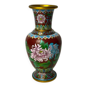 Chine, vase en cloisonné