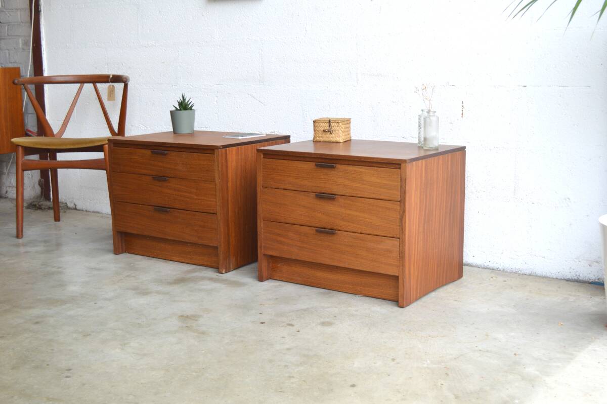 Bedside tables or small Scandinavian chest of drawers 61cm