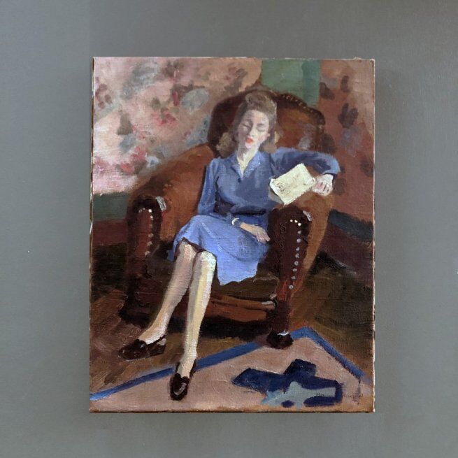 Old table 50's "reading"