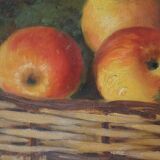 Peinture de G.Godinet "Pommes dans un panier"