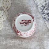 Antique English Burleigh Victorian Chintz Red Earthenware Egg Cup