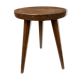 Brutalist rustic tripod farm stool made of vintage wood
