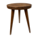 Brutalist rustic tripod farm stool made of vintage wood