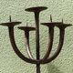 Brutalist wrought iron candle holder, Marolles workshops
