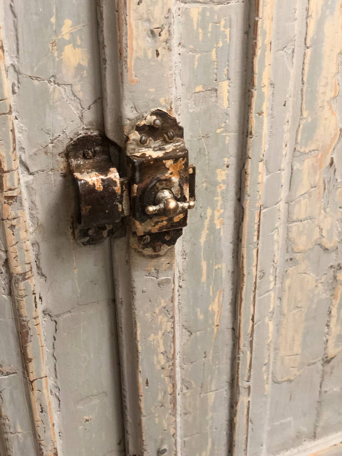 Old weathered corner workshop furniture