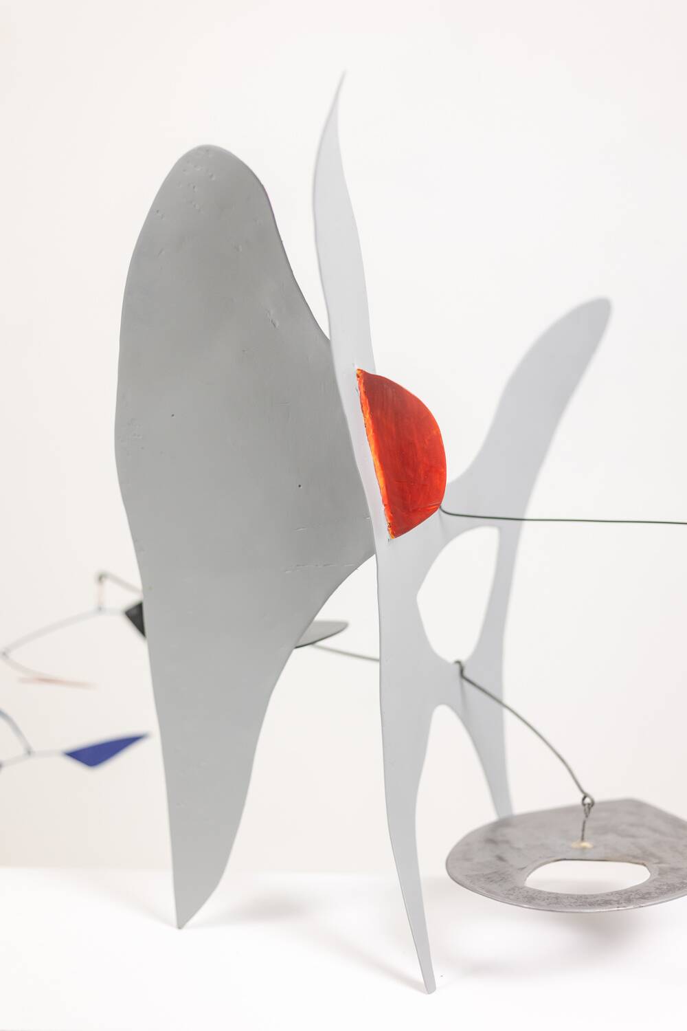 Olivier Vonet Sculpture in black, blue, and red lacquered metal. Contemporary.