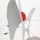 Olivier Vonet Sculpture in black, blue, and red lacquered metal. Contemporary.