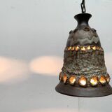 Brutalist ceramic pendant from the mid-century modern period by Judi Kunst.