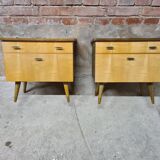 Lot 2 vintage bedside tables 1960s