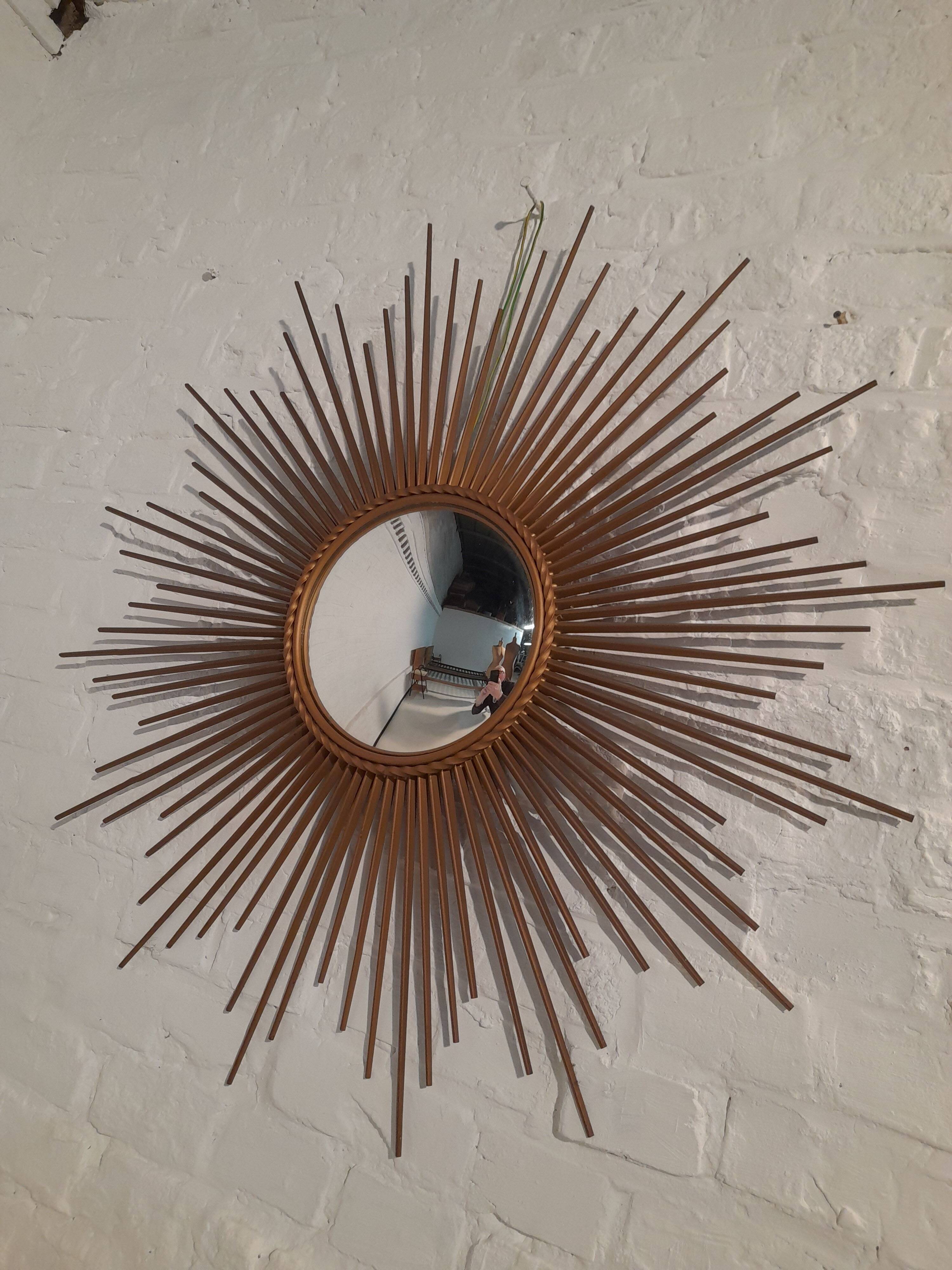 Large vintage Chaty Vallauris sun mirror