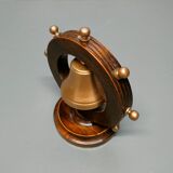Ship's bell mounted on bar 1950s 60s