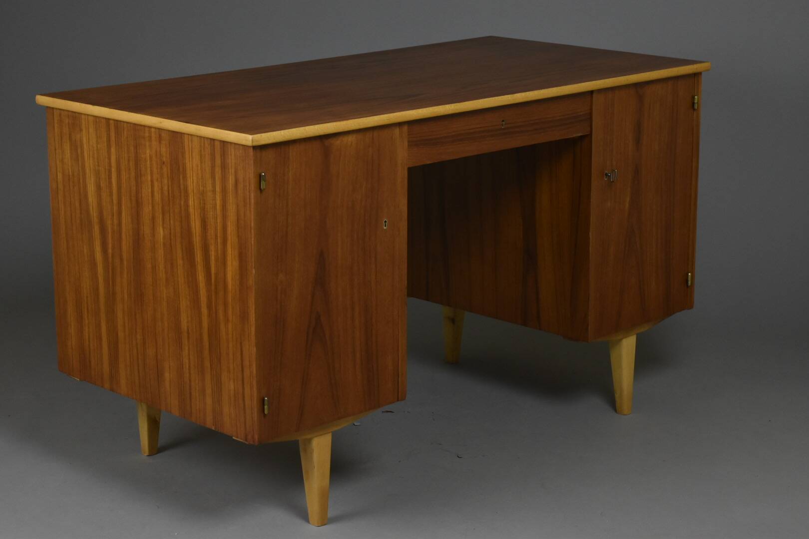 Swedish double-sided teak desk, late 1950s/early 1960s, SMB Bodafors