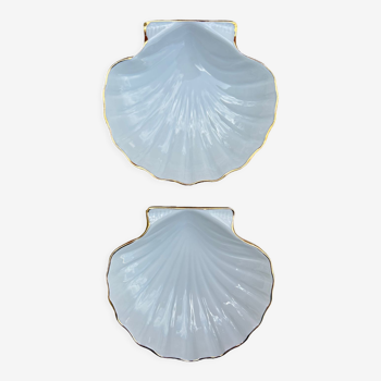 Lot 2 coquilles en porcelaine Hôtel de Crillon