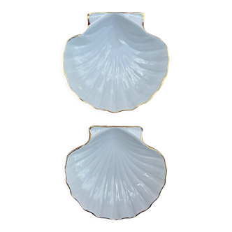 Lot 2 coquilles en porcelaine Hôtel de Crillon