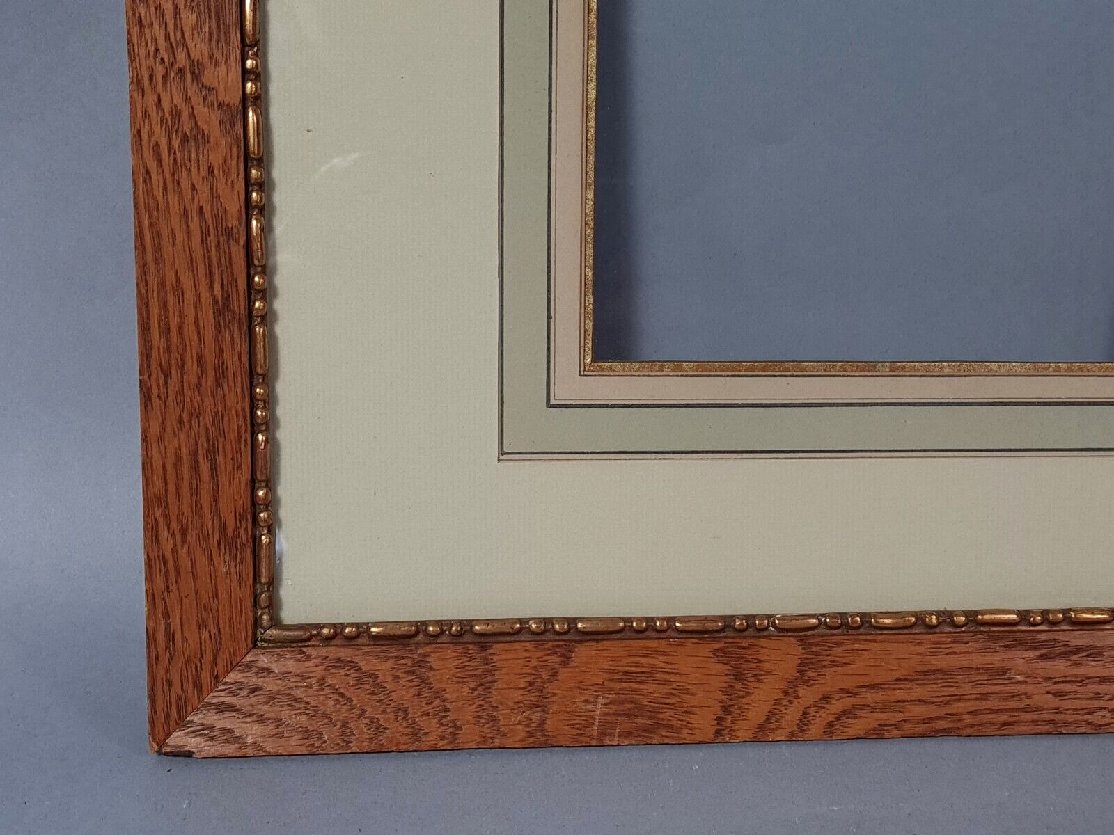Frame & old glass 45x35 foliage 39,5x29,5 cm wood gilded stucco SB