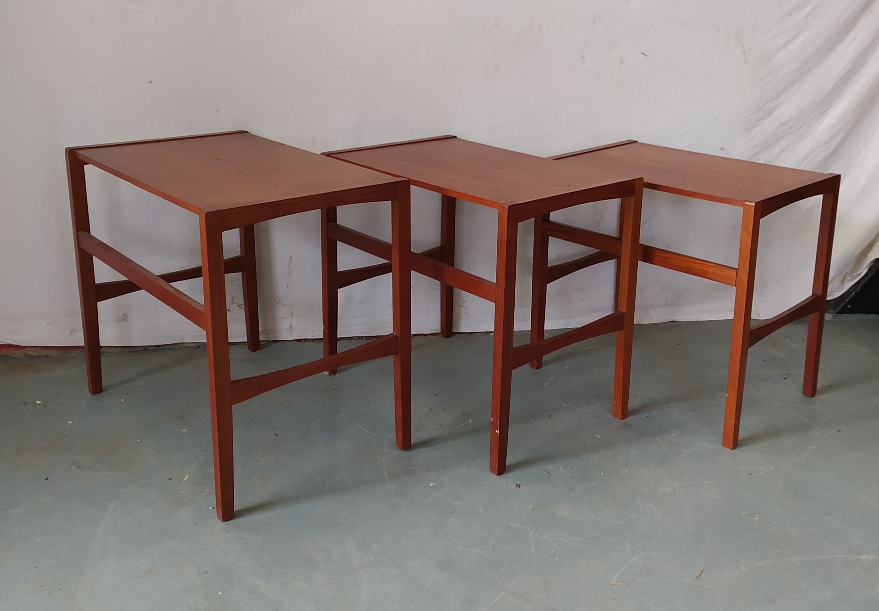 Solid teak pull out tables