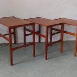 Solid teak pull out tables