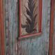 Rustic Farmhouse Painted Folk Art Bridal Cabinet dated 1806