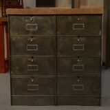 Ronéo 2-column, 8-flap cabinet, French work, circa 1950