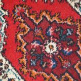 Vintage persian carpet hamadan handmade 1.3' x 1.9' (40cm x 60cm) 1970s, 1c761