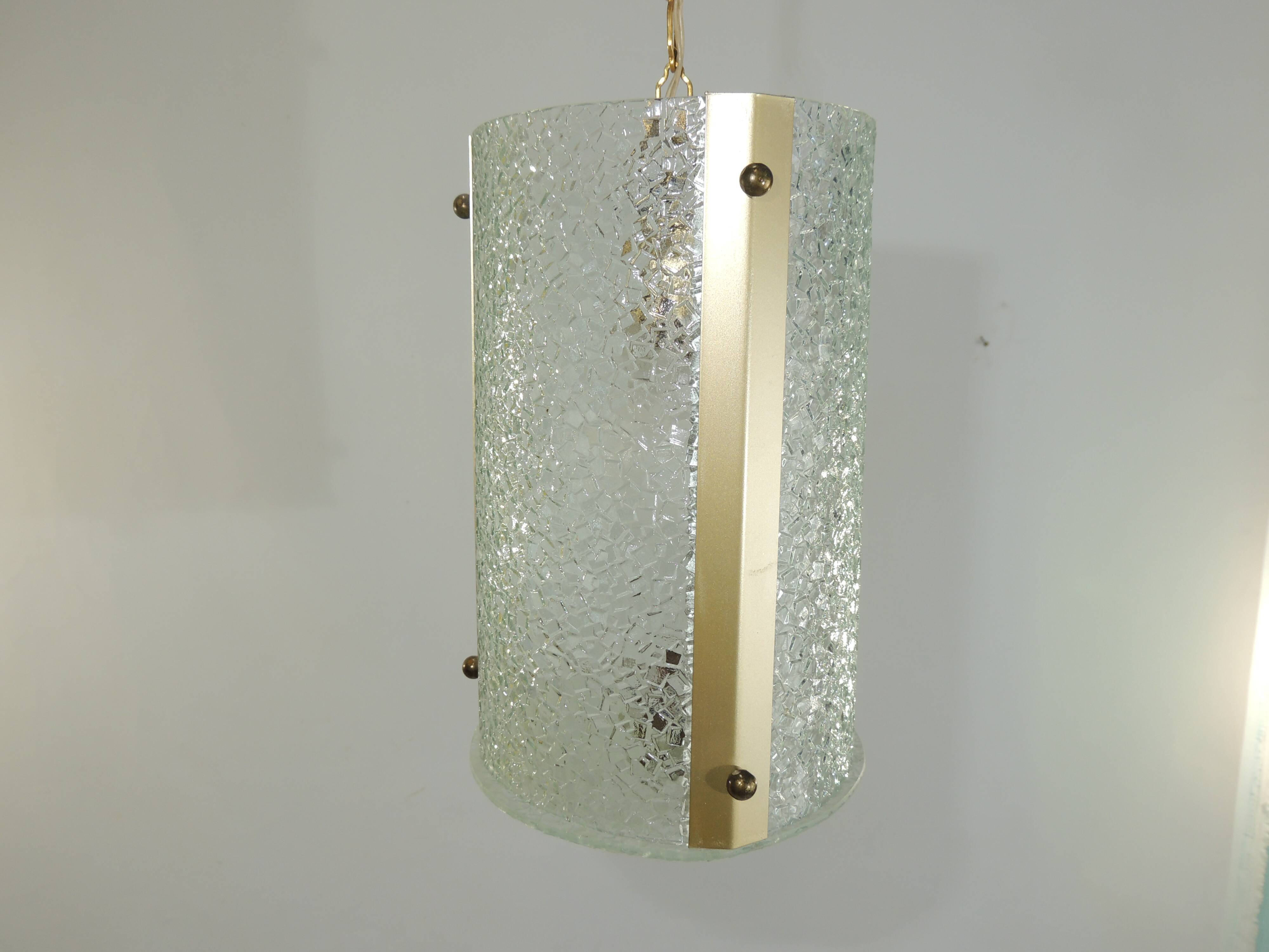 Suspension verre style lanterne vintage