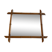 Old wood mirror turned bamboo style