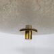 Mid-Century Three-Light Ceiling Lamp with Textured Glass Shade, 1950s